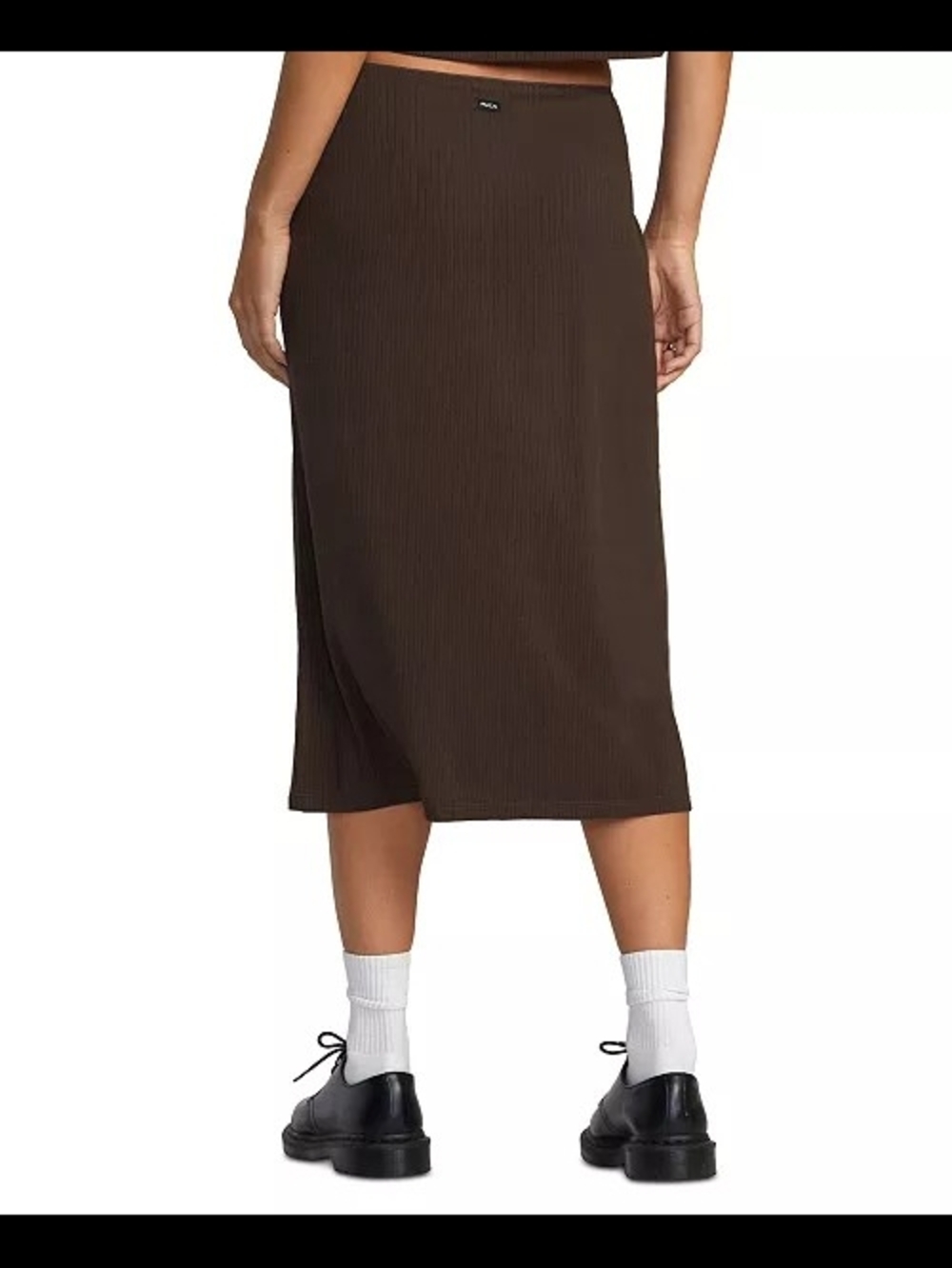 RVCA Ribbed Chocolate Midi Skirt